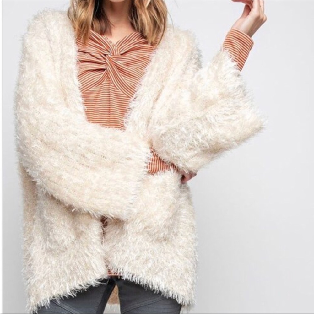 Fuzzy cardigan